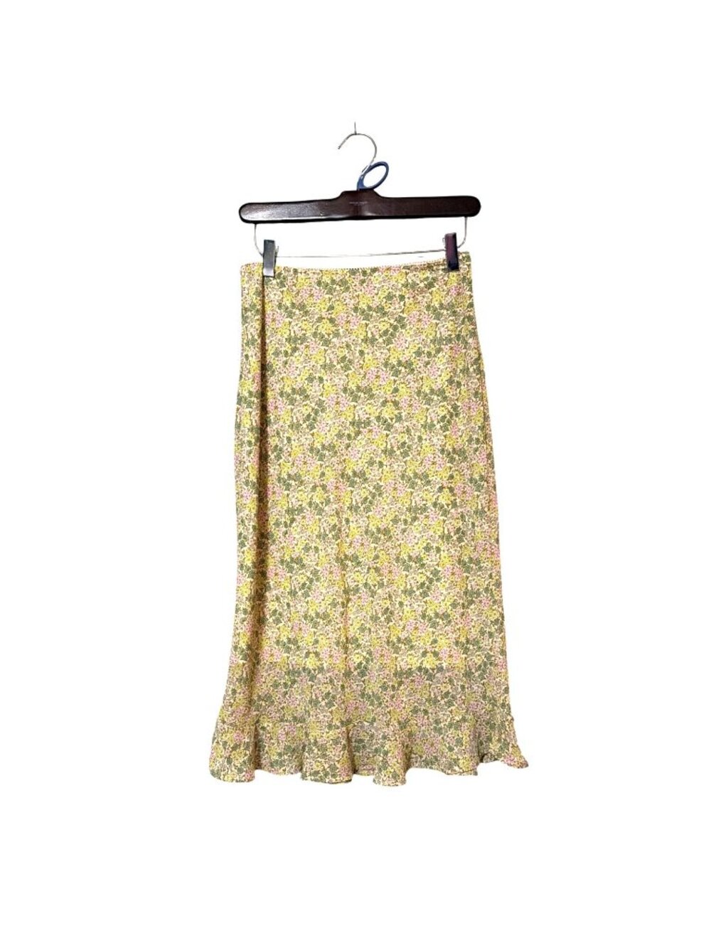 Wild Fable Floral Midi Skirt With Ruffle Hem Small Multicolor Tween Coquette‎
